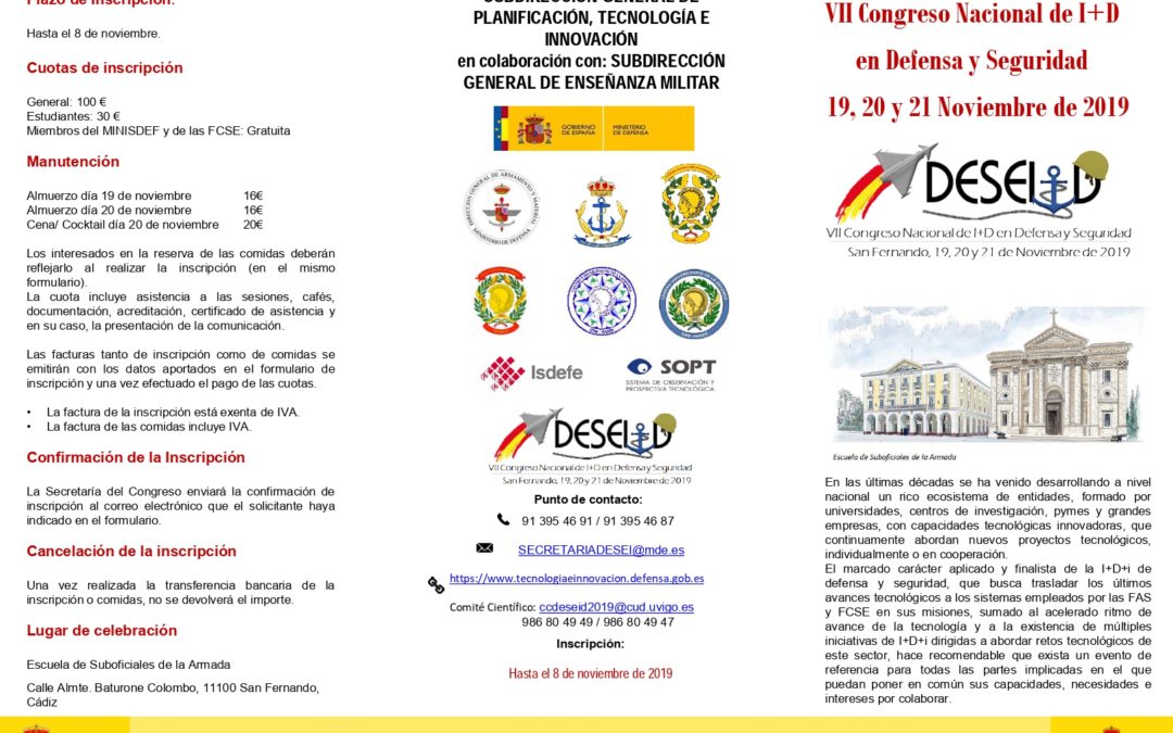 VII Congreso Nacional de I+D en Defensa y Seguridad