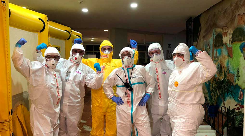 Equipos de SAMU trabajan en primera línea contra el coronavirus