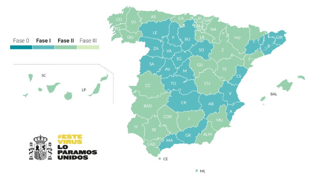 La Orden SND/442/2020, de 23 de mayo realiza modificaciones de flexibilización de restricciones de ámbito nacional