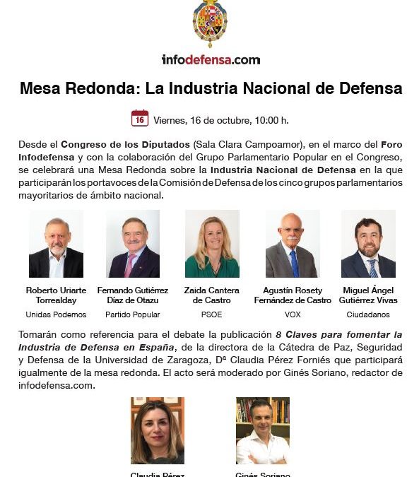 Debate político sobre la Industria Nacional de Defensa organizado por Infodefensa