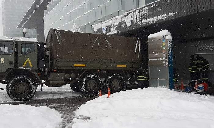 Telefónica proporciona soporte a la UME a través de sus instalaciones en Madrid para atender a los afectados por la borrasca Filomena